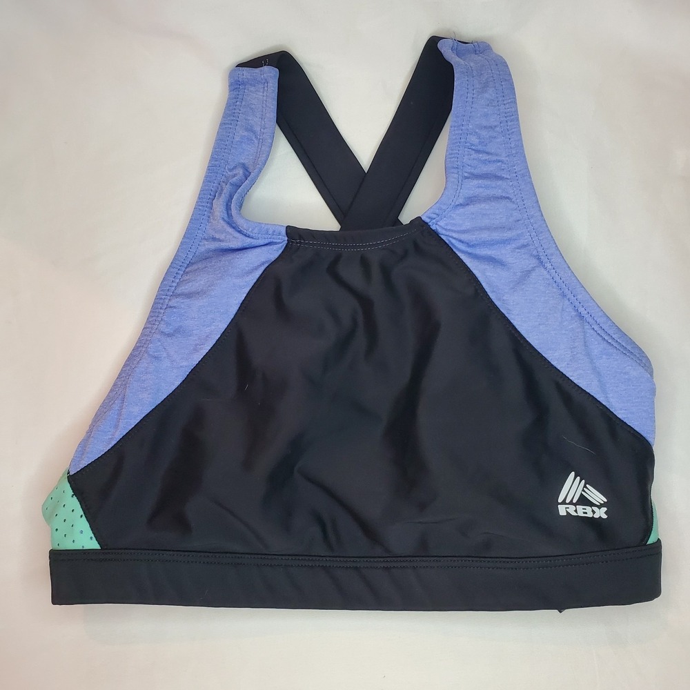 RBX Women's Teal Colored Pullover Racerback Unpadded Sports Bra; Size Small